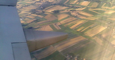 widok z samolotu